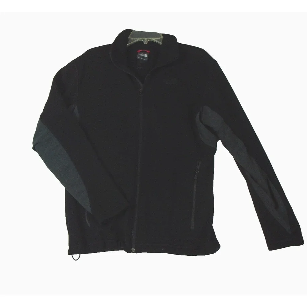 The‎ North Face Jacket Mens Medium Black Softshell Full Zip Fleece Lined